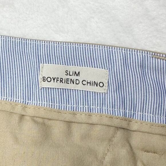 J Crew Slim Boyfriend Chino Pants Khaki Tan Classic Preppy Staple Capsule 32/14 - Picture 10 of 11